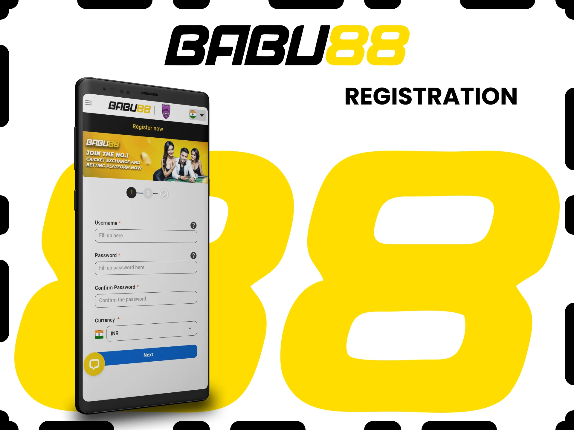 Babu88 অ্যাপ্লিকেশনে নিবন্ধন করুন।
