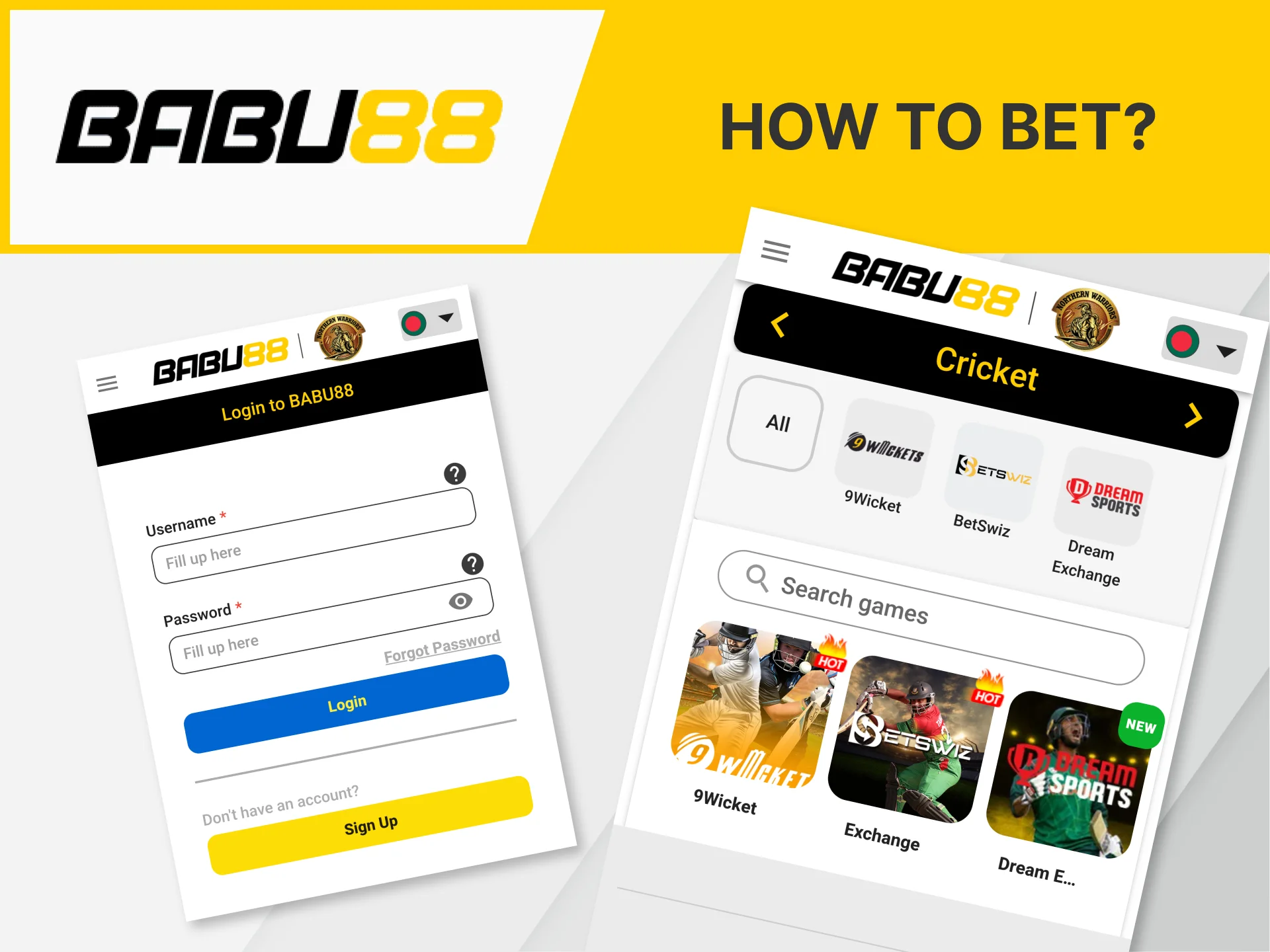 Learn how to place bets on the Babu88 website using the mobile app.